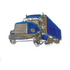 BB7 new SEMI TRUCK BLUE Metal BELT Buckle diesel tractor trailer