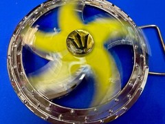 Spinning Arrow Yellow Star Circle Neptune Symbol Round Spinner Large Belt Buckle