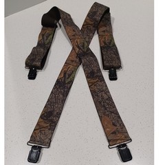 X-Style Clip-on Suspenders Camouflage Browm