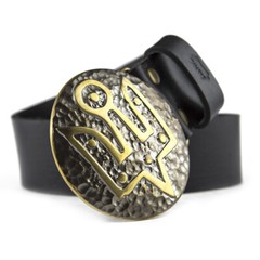 Brass belt buckle Yaroslav trident, Ukrainian symbol, Grand Prince of Kyiv