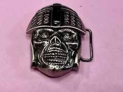 Knights Soldier Skull Helmet Medieval Armor Cutout Halloween Gothic Belt Buckle