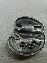 Vtg pewter belt buckle Eagle Avon 