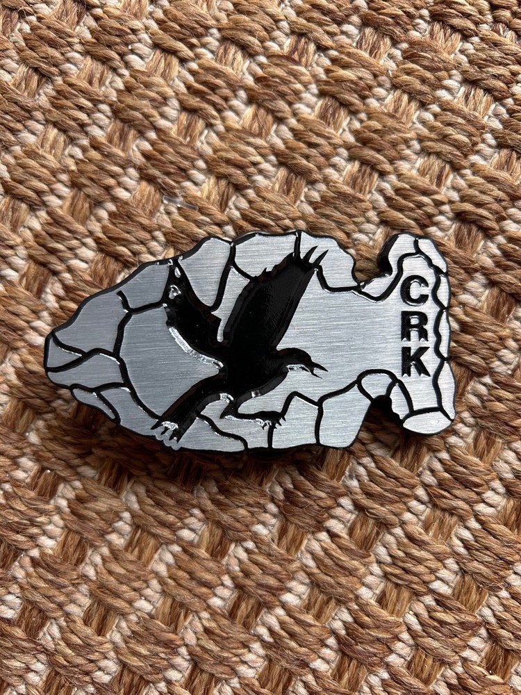 Dynabuckle VG silver gray black arrowhead eagle CRK belt buckle