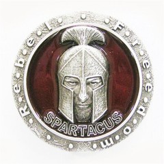 Spartacus Gladiator Warrior Red Enamel Metal Belt Buckle