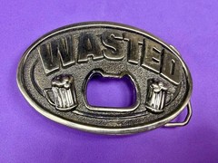 Wasted Beer Drinking Funny Novelty Bottle Opener Bar Tavern Belt Buckle