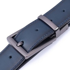 Men&rsquo;s Navy Blue Classic Pin Buckle Belt, Casual & 120cm/47.2inch, Dark