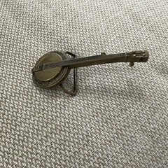 Vintage 1978 Baron Belt Buckle Banjo Guitar Solid Brass Music Western Buckle USA