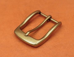 35mm Pin Single Prong Clip Buckle for Men Leather Belt Replacement Retro Brass