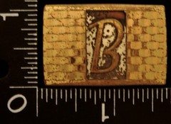 LJ12146 VINTAGE ***B*** HICKOK USA MASTER PLATE INITIAL WEB BELT BUCKLE
