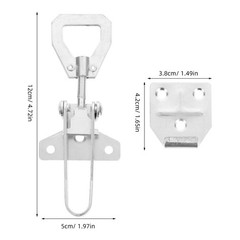 10Pcs Silver Steel Beekeeping Toggle Latch with Buckle for Home Use