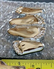 HAPPY FEET MAN WOMAN&rsquo;S NAUGHTY LOVERS LOVE CHROME Plated SOLID BRASS BELT BUCKLE