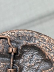 vintage USA made SCOROPION belt buckle WESTERN epoxy COWBOY copper engraved