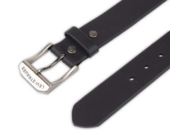Levi&rsquo;s Men&rsquo;s 100% Leather Belt with Prong Buckle, Black, 44, Black Benito B&t