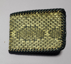 Genuine Rattlesnake Skin Belt Buckle & Wallet Set – Handcrafted Western Leather