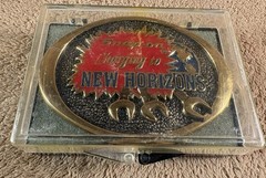 Belt buckle 3.5&Prime; Snap on Tools charging to New Horizons brass by BTS