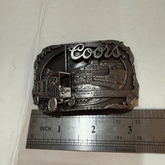 Vintage 1990 Coors Brewery Beer Americana Belt Buckle Bergamot Made in USA