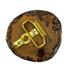 Vintage Handmade Unbranded Round Resin Wood Wooden Belt Buckle