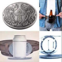 Beverage Pop Can Bottle Holder Religious Cross Belt Buckle Buckles