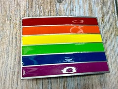 Rainbow Pride Flag LGBTQ Movement Enameled Great American Prod 2005 Belt Buckle