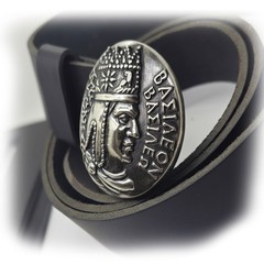 Tigran Kings of King Vasileon Vasilen Armenian Silver Belt Buckle with Leather