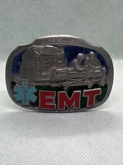 EMT FIRST RESPONDER EMERGENCY MEDICAL LIFE SAVER AMBULANCE BELT BUCKLE USA