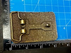 Brown Rectangular Raised Boarder Belt Buckle For Your Craft Project Or To Wear!