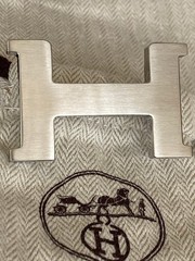 H 24mm Silver Brushed Belt buckle