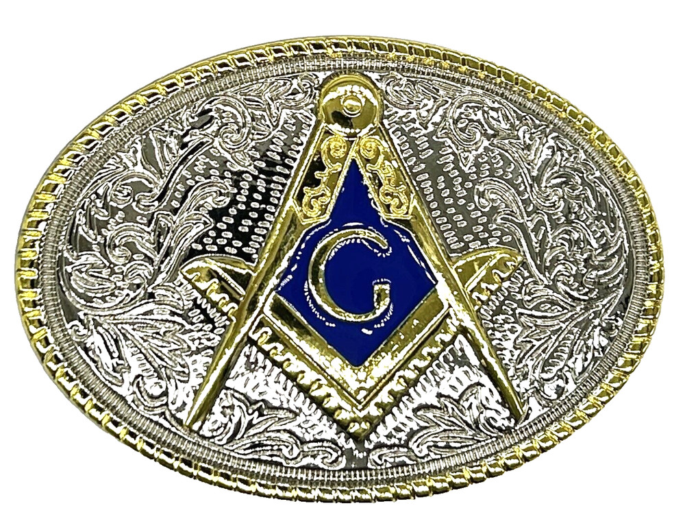 Mason Freemason Masonic Enameled Belt Buckle New