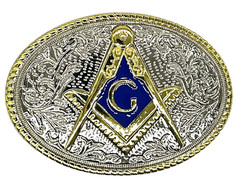 Mason Freemason Masonic Enameled Belt Buckle New
