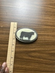 Vintage Jumpin Cactus Inc Steer Cattle Belt Buckle Made In USA. 4H Steer