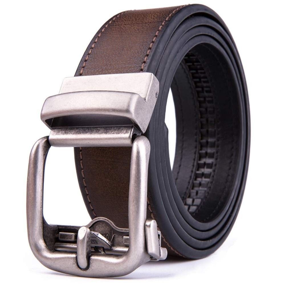 Men&rsquo;s Belt Genuine Leather Dress Belts Ratchet 44/46(42-44waist), Brown2073