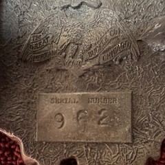 The Great American Buckle Co. Skull Silver Tone Vintage 1976 Buckle 962 1.5&Prime;