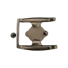 LEVI&rsquo;S AMERICAN 501 JEANS Silver Chrome 4 Pc Belt Buckle. Holder. Metal Insignia