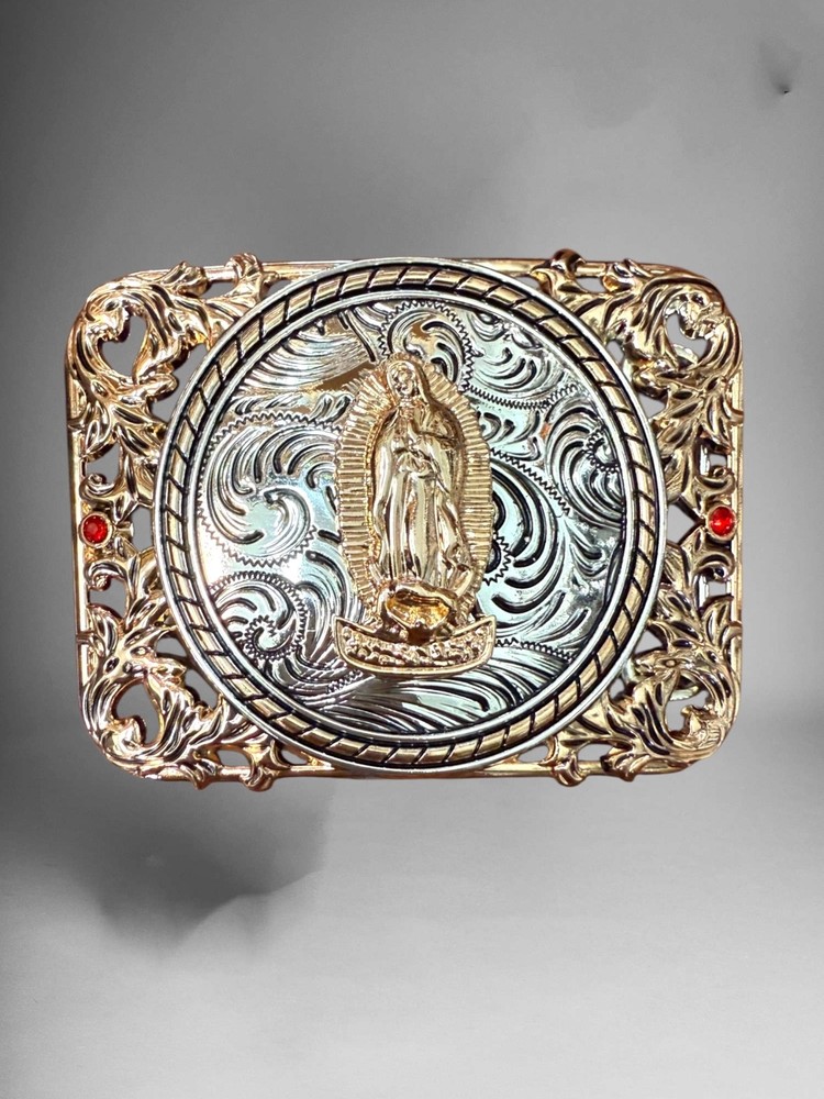 Guadalupe Virgin Western Cowboy Belt Buckle Hebilla Vaquera Virgen De Guadalupe