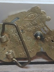 Motorcycle Belt Buckle BBB Baron Buckle Solid Brass 1978 Taiwan 6099 Vtg (WG)
