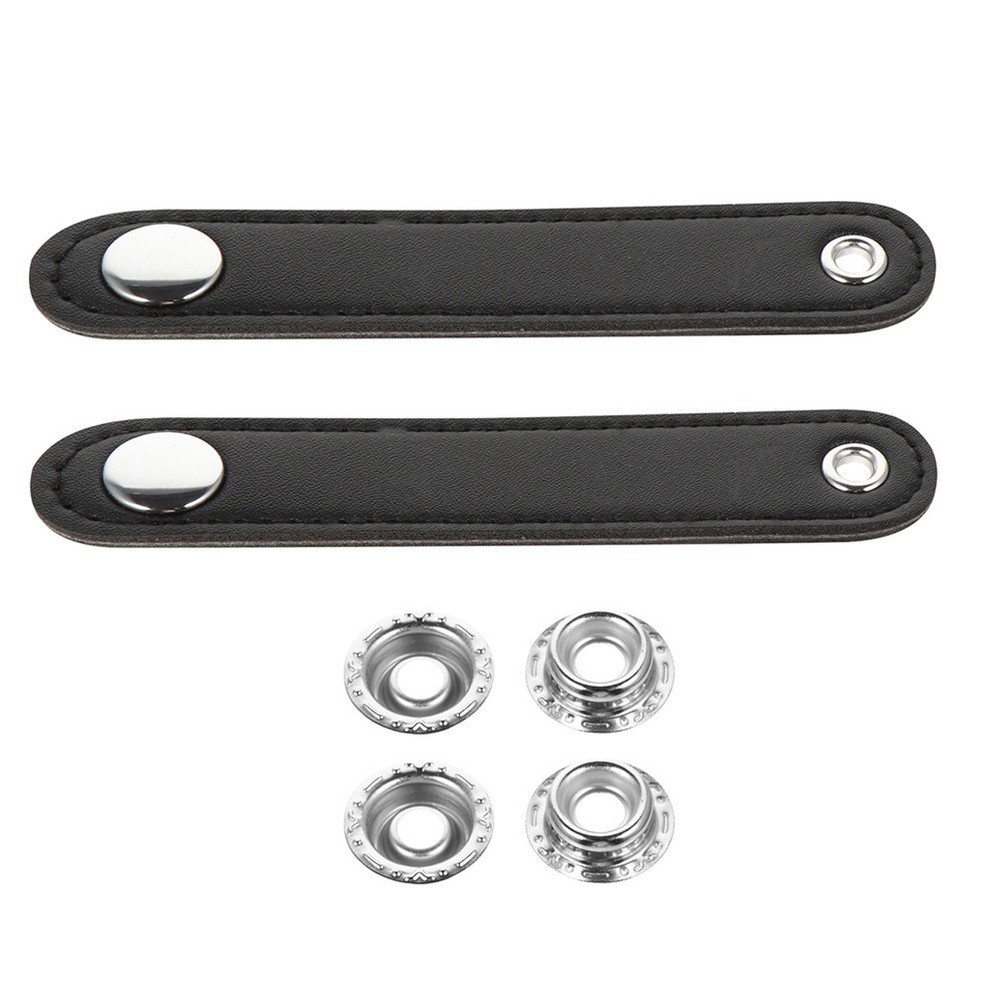 2Pcs Reusable Black Accordion Bellows Buckle Straps for Universal Instruments