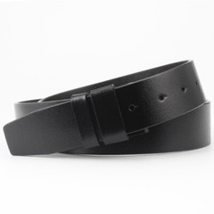 No Buckle Men Snap Strap Belt Full Leather No Buckle