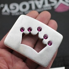 Princess Belt Buckle with Crown, Suitable for Swarovski Stones
