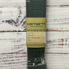 Carhartt Work In Progress Script Tonal Silver Pine Green Belt – Size 47&Prime; New