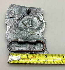 Mens Belt Buckle Patriotic Blue Red Silver Flag Eagle Siskiyou Buckle Co USA