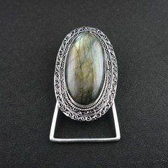 Belt Buckle Handcrafts With Labradorite Gemstone Western Belt Buckle For Men
