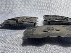 Vtg Outdoorsman Hunter Animal Themed Belt Buckle Lot Of 3 Deer Steer & Horse