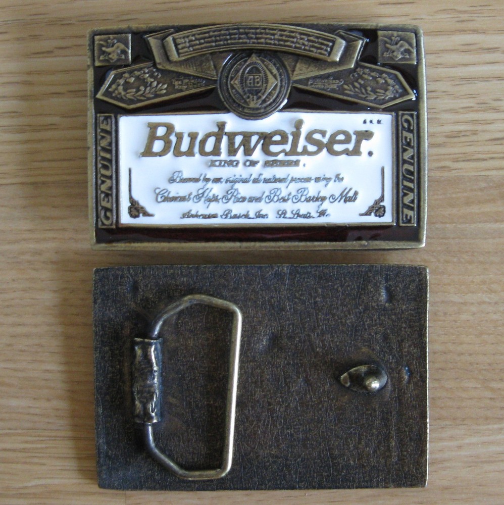 Budweiser beer belt buckle (choice designs)