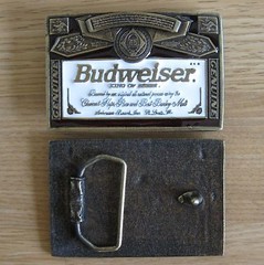 Budweiser beer belt buckle (choice designs)