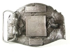 1989 Ellsworth Cowtown Festival Belt Buckle By PRAIRIE ENTERPRISES 41116