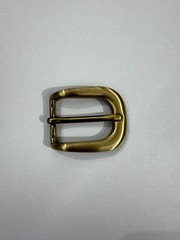 Solid Brass Satin Brass Belt Buckle Made in Italy Fits 0.98&Prime; Belt Strap
