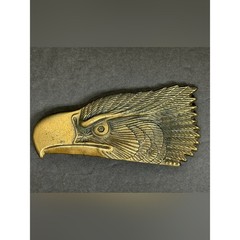 Vintage 1976 Eagle Brass Belt Buckle The Great American Buckle Co SN # 120 USA