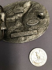 SOLID PEWTER SISKIYOU BELT BUCKLE – SOUTHWEST EAGLE FEATHER DANCER DESIGN
