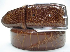 Sterling 925 buckle 1.5&Prime; Genuine Alligator belt sizes 32 to 44 SHANTPETER U.S.A.