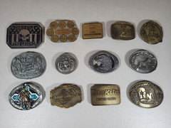 Mixed Wholesale Lot 13 Belt Buckles Brass Metal Western Rodeo Power Tools Eagle